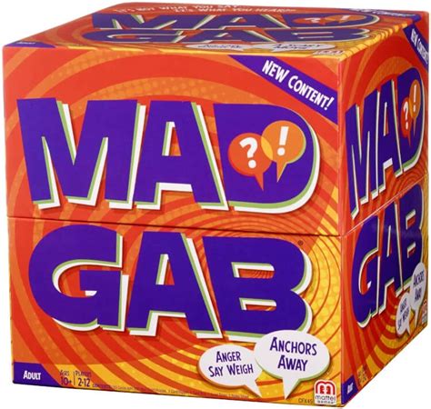 Mad Gab Game for Adults & Teens, Fun Word Puzzle Game for 2 .